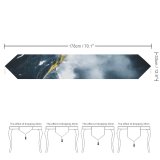 Yanfind Table Runner Landscape Peak Domain Pictures Sea Outdoors Grey Snow Ausztria Range Panoramic Everyday Dining Wedding Party Holiday Home Decor