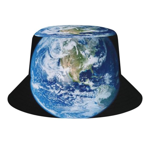 yanfind Adult Fisherman's Hat Space Earth IOS Fishing Fisherman Cap Travel Beach Sun protection