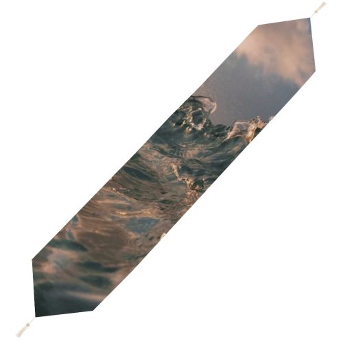 Yanfind Table Runner Landscape Peak Domain Pictures Sea Outdoors Grey Snow Sunset Glacier Range Everyday Dining Wedding Party Holiday Home Decor