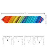 Yanfind Table Runner Abstract Threads Multicolor Texture Everyday Dining Wedding Party Holiday Home Decor