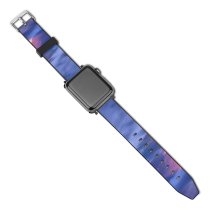 yanfind Watch Strap for Apple Watch Mountains Sunrise Scenic Early Morning Countryside Village Sunlight Hill Station Clouds Foggy Compatible with iWatch Series 5 4 3 2 1