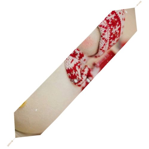 Yanfind Table Runner Blur Focus Christmas Decoration Celebration Decors Snowman Ornaments Figurines Everyday Dining Wedding Party Holiday Home Decor