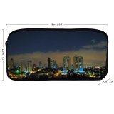 yanfind Pencil Case YHO Building HDR Exposure Settlement Area Downtown City Brazil Night Sky Lights Street Zipper Pens Pouch Bag for Student Office School