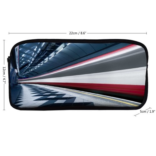 yanfind Pencil Case YHO Otto Berkeley Bank Station Blurred Train London England Underground Subway  Journey Zipper Pens Pouch Bag for Student Office School