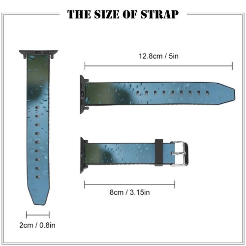 yanfind Watch Strap for Apple Watch Thunderstorm Storm  Patterns Abstrakt Cool  Window Glass Sparkles Abstract Rainy Compatible with iWatch Series 5 4 3 2 1