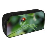 yanfind Pencil Case YHO Beetle  Garden Insect Invertebrate Insect Macro Ladybug Ladybird Leaf Leaf Organism Zipper Pens Pouch Bag for Student Office School