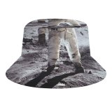 yanfind Adult Fisherman's Hat Space Black Dark Astronaut NASA USA Moon Lunar Spacesuit Space Exploration Fishing Fisherman Cap Travel Beach Sun protection