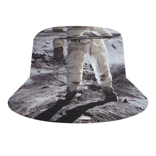 yanfind Adult Fisherman's Hat Space Black Dark Astronaut NASA USA Moon Lunar Spacesuit Space Exploration Fishing Fisherman Cap Travel Beach Sun protection