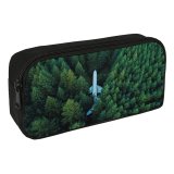 yanfind Pencil Case YHO Airplane Trees Aerial Forest Alpine Trees Zipper Pens Pouch Bag for Student Office School