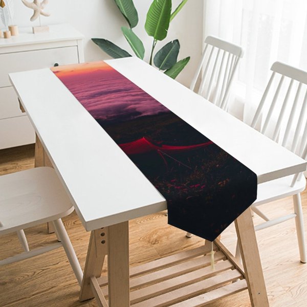 Yanfind Table Runner Abruzzo Crest Mountain Panorama Activities Cloudy Italia Leisure Wallpapers Tent Everyday Dining Wedding Party Holiday Home Decor