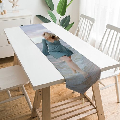 Yanfind Table Runner Beautiful Sand Vacation Travel Leisure Waves Beach Fashion Outdoors Seashore Summer Relaxation Everyday Dining Wedding Party Holiday Home Decor