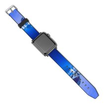yanfind Watch Strap for Apple Watch William Warby City Sciences Valencia Spain Hour Reflection Lights Dusk Compatible with iWatch Series 5 4 3 2 1