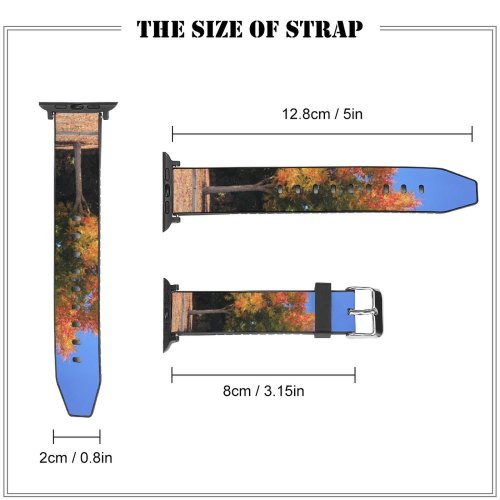 yanfind Watch Strap for Apple Watch Images Trunk Domain Plant Pictures Leaf Maple Tree Public Compatible with iWatch Series 5 4 3 2 1
