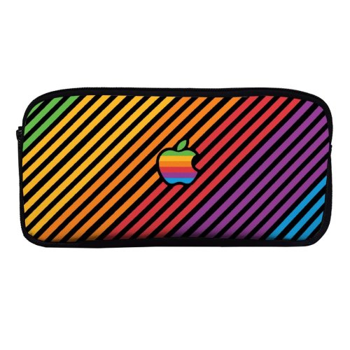 yanfind Pencil Case YHO Technology Colorful Stripes Multicolor Zipper Pens Pouch Bag for Student Office School