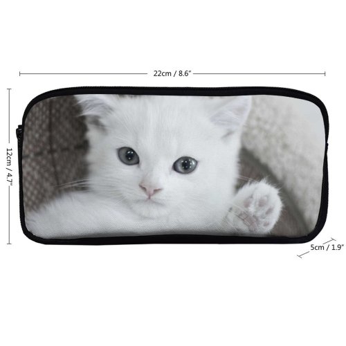 yanfind Pencil Case YHO Lovely Images Wallpapers Grey Pictures Pet Kitten Angora Free Cute Cat Zipper Pens Pouch Bag for Student Office School