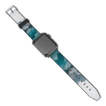 yanfind Watch Strap for Apple Watch Scenery Lakes Range  Lake Wildfire Reflections  Snow  District Compatible with iWatch Series 5 4 3 2 1