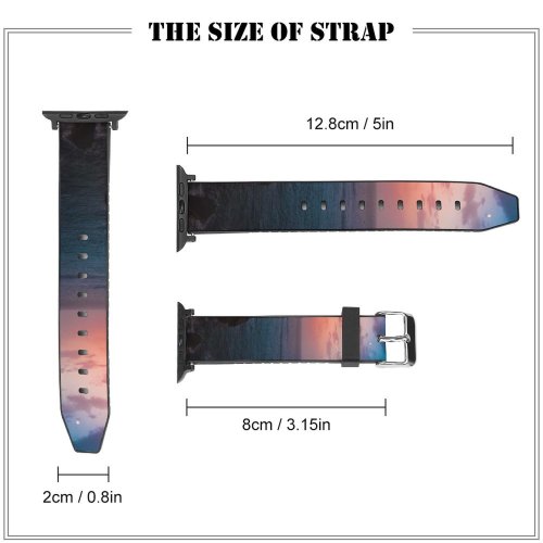 yanfind Watch Strap for Apple Watch Luca Bravo Sunset Cliff Seascape Dawn  Seashore Coastline Sky Compatible with iWatch Series 5 4 3 2 1