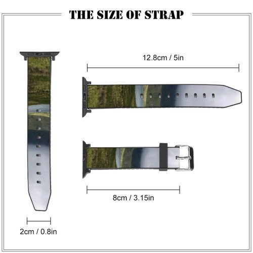 yanfind Watch Strap for Apple Watch Scenery Uk Tundra Caernarfon Range Lake  Wales Grass Wilderness Plant Compatible with iWatch Series 5 4 3 2 1