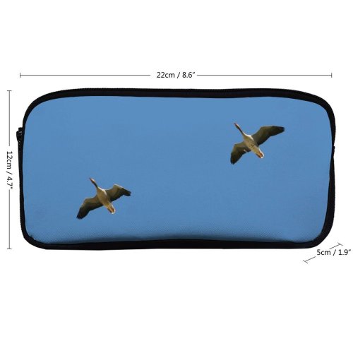 yanfind Pencil Case YHO Beak Sky Fly Seabird Birds Wing Ducks Swans Bird Bird Geese Sky Zipper Pens Pouch Bag for Student Office School