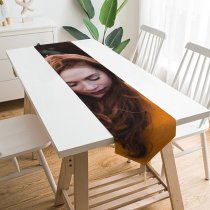 Yanfind Table Runner Blur Focus Breeze Vacation Depth Closed Travel Field Shallow Expression Facial Solitude Everyday Dining Wedding Party Holiday Home Decor