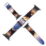 yanfind Watch Strap for Apple Watch Sunset Cornell College Pond Clouds Dusk Sky Cloud Reflection Atmospheric Morning Natural Compatible with iWatch Series 5 4 3 2 1