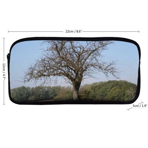 yanfind Pencil Case YHO Family Landscape Field Sky Plant Savanna Tree Tree Plant Branch Grass Natural Zipper Pens Pouch Bag for Student Office School