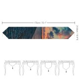 Yanfind Table Runner Backlit Skyscape Clouds Sunset Landscape Evening Travel Walkway Light Beach Sun Sunrise Everyday Dining Wedding Party Holiday Home Decor