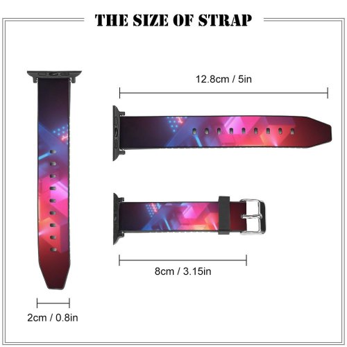 yanfind Watch Strap for Apple Watch Beeple Abstract Cubes Model Neon Compatible with iWatch Series 5 4 3 2 1