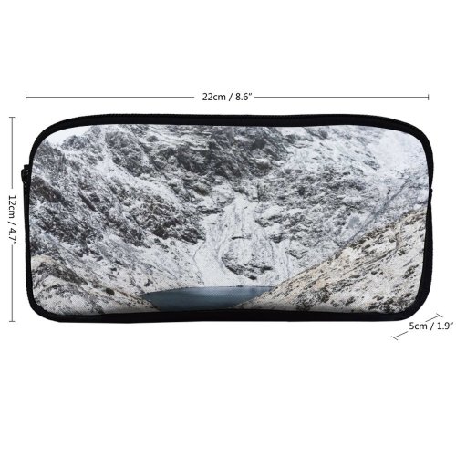 yanfind Pencil Case YHO Images Cliff Glaslyn Fog Mist Alps Snow Wallpapers Lake  Outdoors Rock Zipper Pens Pouch Bag for Student Office School
