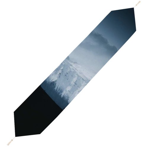 Yanfind Table Runner Landscape Peak Pictures Outdoors Snow Range Ice Land Plateau Mountain Everyday Dining Wedding Party Holiday Home Decor