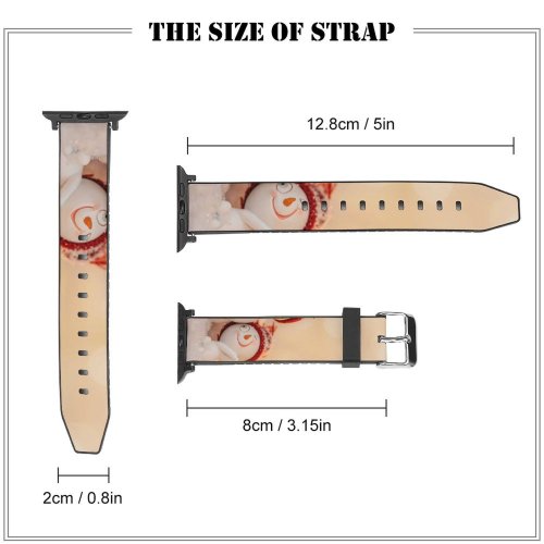 yanfind Watch Strap for Apple Watch Celebrations Christmas Cute Snowmen Decoration Eve Happy Snow Compatible with iWatch Series 5 4 3 2 1