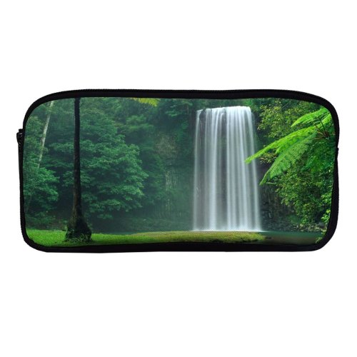 yanfind Pencil Case YHO Destin Sparks Millaa Millaa Falls Australia Waterfalls Forest Trees Landscape Cliff Exposure Zipper Pens Pouch Bag for Student Office School