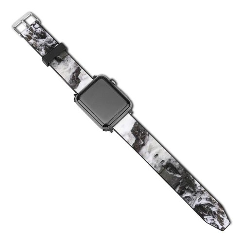 yanfind Watch Strap for Apple Watch Waterfall Winter  Snow Resources  Watercourse Geological Rapid Freezing River Compatible with iWatch Series 5 4 3 2 1