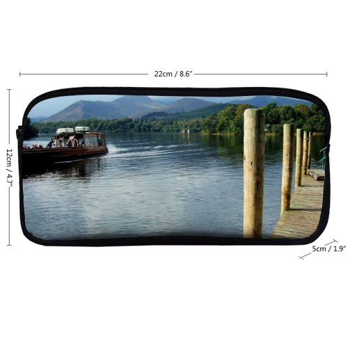 yanfind Pencil Case YHO Resources Sky Lake Transport Sky Dock Cloudy Taxi  District Getty Transportation Zipper Pens Pouch Bag for Student Office School