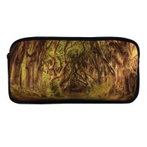 yanfind Pencil Case YHO Dorothe Avenue Trees Woods Forest Path Road Landscape Sunlight Atmospheric Zipper Pens Pouch Bag for Student Office School