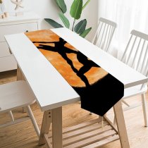 Yanfind Table Runner Dark Love Couple Ballet Dancers Moon Silhouette Dancing Everyday Dining Wedding Party Holiday Home Decor