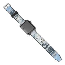 yanfind Watch Strap for Apple Watch Landscape River Creative Iceland Gullfoss Pictures Outdoors Grey Snow Waterfall Compatible with iWatch Series 5 4 3 2 1