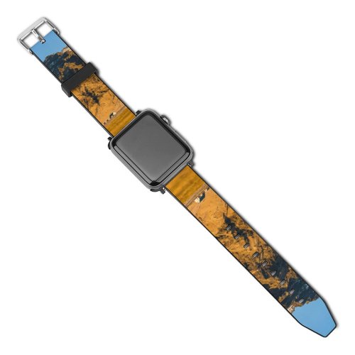 yanfind Watch Strap for Apple Watch Landscape Peak Countryside Domain Iceland Pictures Outdoors Range Panoramic Roadtrip Public Compatible with iWatch Series 5 4 3 2 1