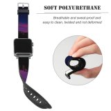 yanfind Watch Strap for Apple Watch Dawn Silhouette Minimal Tree Sky Night Sunset Exposure Dusk  PNG Compatible with iWatch Series 5 4 3 2 1