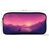 yanfind Pencil Case YHO Coyle Scenery Lakeside Sunset Lake Landscape Scenic Panorama Zipper Pens Pouch Bag for Student Office School