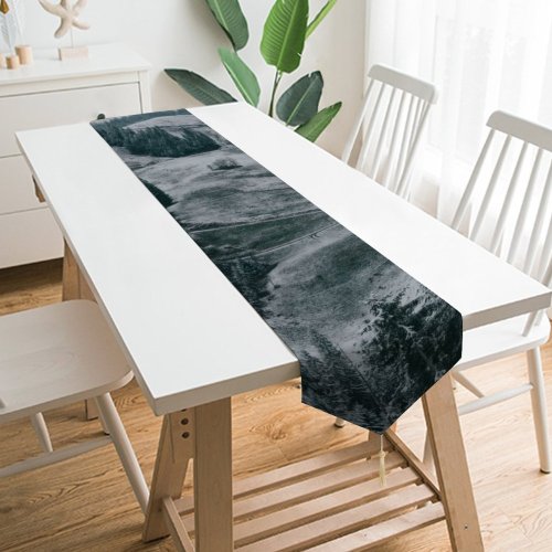 Yanfind Table Runner Abies Scenery Tree Mountain Pine Domain Plant Fir Spruce Public Outdoors Everyday Dining Wedding Party Holiday Home Decor