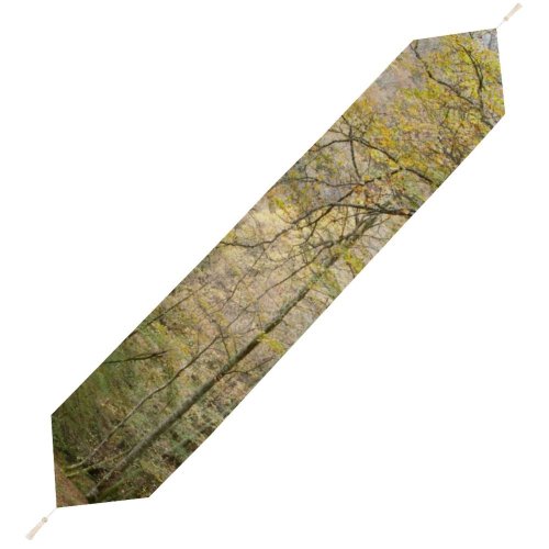 Yanfind Table Runner Scenery Trail Grove Tree Wilderness Plant Jungle Woodland Trunk Outdoors Everyday Dining Wedding Party Holiday Home Decor