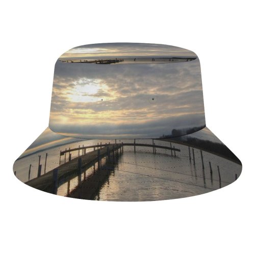 yanfind Adult Fisherman's Hat Winter HDR Horizon Lake Natural Sun Cloud Landscape Sea Sky Reflection Dock Fishing Fisherman Cap Travel Beach Sun protection
