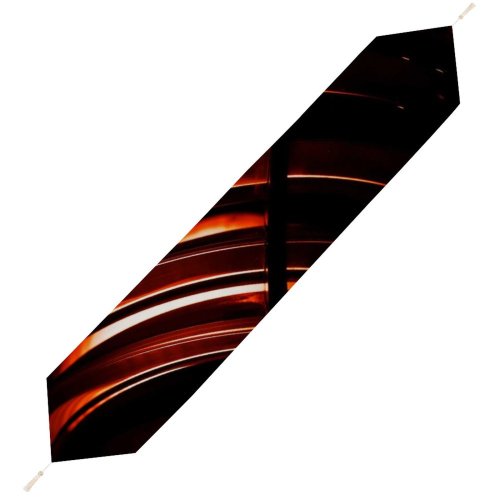 Yanfind Table Runner Blur Fractal Dynamic Metal Design Artistic Insubstantial Creativity Energy Colorful Curve Bronze Everyday Dining Wedding Party Holiday Home Decor