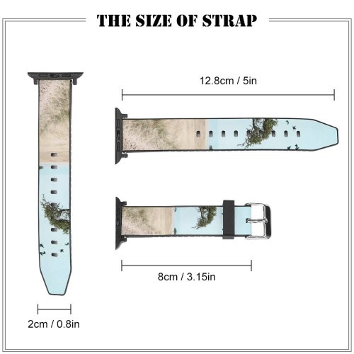 yanfind Watch Strap for Apple Watch Savanna Road Beach National Wildlife Kenya Pictures Grassland Sea Outdoors Tree Compatible with iWatch Series 5 4 3 2 1