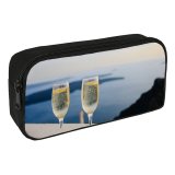 yanfind Pencil Case YHO Images Glass Thera Landscape Celebrate Alcohol Travel Free Goblet Wine Champagne Bubble Zipper Pens Pouch Bag for Student Office School