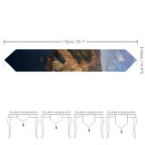 Yanfind Table Runner MacOS Catalina Mountains Island Morning Everyday Dining Wedding Party Holiday Home Decor