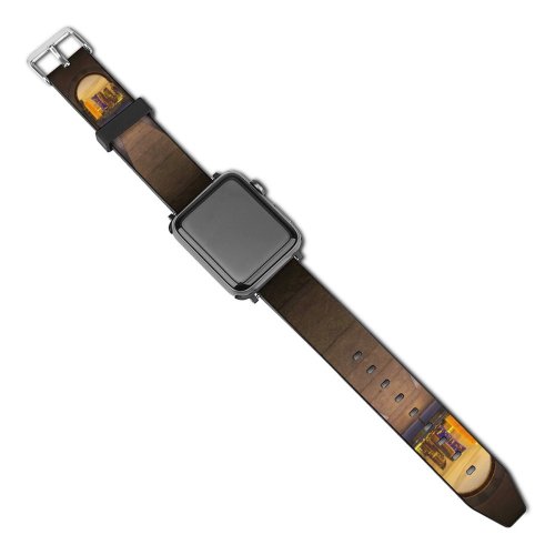 yanfind Watch Strap for Apple Watch Nicolas Kamp Art Doha Qatar  City Lights Exposure City Skyscrapers HDR Compatible with iWatch Series 5 4 3 2 1