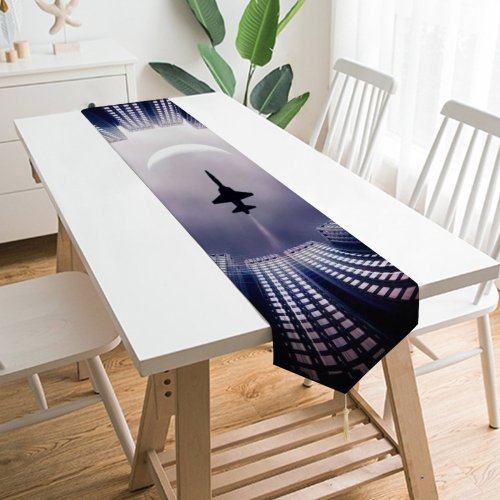 Yanfind Table Runner Chiara Lily Jet Fighter Moon Buildings Everyday Dining Wedding Party Holiday Home Decor
