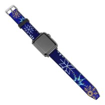 yanfind Watch Strap for Apple Watch Winter Flakes Design Snowflake Christmas Symmetry  Snowflakes Xmascomp Snow Compatible with iWatch Series 5 4 3 2 1